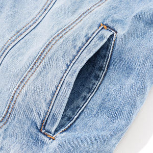 Bon marché Vente en gros Dernière vente chaude Veste en jean pour hommes Veste en jean en coton pour hommes avec couleurs et logo personnalisés - Product Image 6