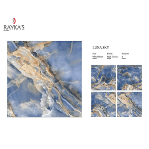 Azulejos de porcelana de cerámica esmaltada de mármol de diseño moderno de alta calidad de 5mm de espesor para piso interior en la sala de estar - Product Image 1