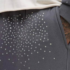 ชุดวอร์มผู้ชายแบบใหม่ ประดับเพชรเทียม สไตล์ลำลอง ชุดวอร์มผู้ชายประดับเพชรเทียม สำหรับฤดูใบไม้ร่วงและฤดูหนาว ชุดวอร์มผู้ชายประดับเพชรเทียม ขายส่ง - Product Image 5