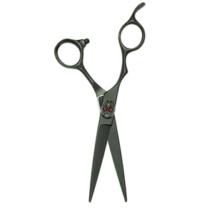 Top ciseaux élégants pour salon de coiffure professionnel ciseaux ciseaux de coupe de cheveux noir enduit avec vis réglable - Product Image 5