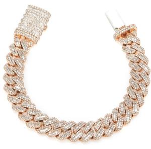 Sterling Silver Moissanite Luxury Charm Bracelet 30Gm Weight - Product Image 1