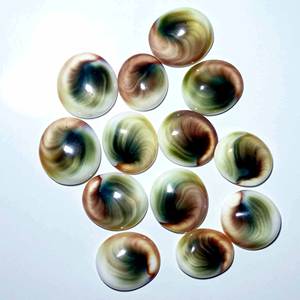 A-one Qualité 100% Naturel Lâche Vert Quartz Pierres Précieuses Lisse Cabochon Shiva Eye pour Bijoux Jouer ou Feu Produit Exclusif - Product Image 3