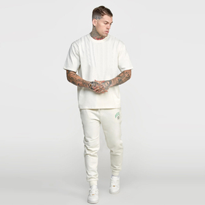 ชุดสูทกางเกงวอร์มผ้าฝ้าย100% สไตล์คลาสสิกพิมพ์โลโก้ได้ตามต้องการ,สายรัดเอวใส่ด้านข้างกางเกง - Product Image 2