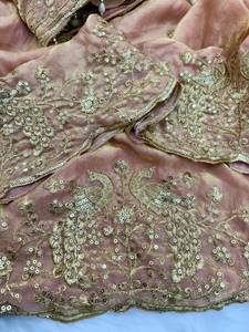 Designer Beautiful Thread And Sequence Work Space <b>Satin</b> <b>Saree</b> With Embroidery Work Fully Stitched Blouse - Product Image 4