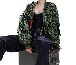 Chaqueta Bomber Impermeable y Cortavientos para Hombre Fearless Souls, con Logotipo Frontal, Camuflaje, Estilo Formal, Road Victory Greatness Unfolds - Product Image 4