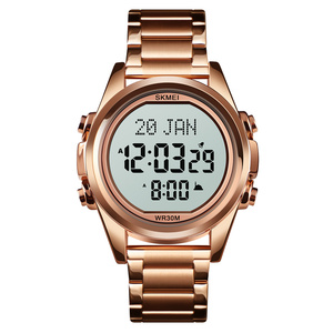 <span class=keywords><strong>SKMEI</strong></span> <span class=keywords><strong>1667</strong></span> Top vente montre numérique pour hommes preuve tous temps Options multicolores minuterie de prière musulmane Mode sport montre en gros - Product Image 5