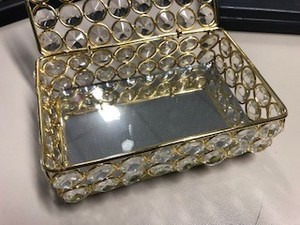 Metal <b>Frame</b> Glass Jewelry Trinket Storage Box <b>Crystal</b> Made Customized Jewelry Box at Low Price - Product Image 4