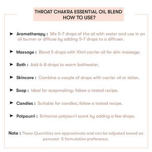 Aceite Corporal Terapéutico 100% Puro, Mezcla de Aceites Esenciales para el Chakra de la Garganta, Ylang-Ylang, Geranio, Sándalo, para Hidratar e Iluminar - Product Image 5
