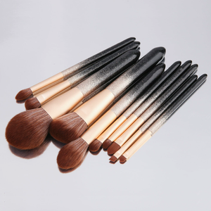 Ensemble de pinceaux de maquillage professionnels ENZO KEN, poils de zibeline naturels, manche en métal, sac doré de luxe, paillettes, pinceau pour les yeux, fard à paupières, <span class=keywords><strong>visage</strong></span>, pinceau de voyage - Product Image 3