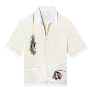 Fabricante de camisas de cabaña para hombre de gama alta Servicio OEM Marca personalizada disponible Camisa de algodón de lino para vacaciones y ropa de playa - Product Image 4
