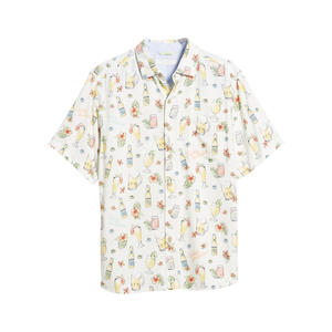 2024 été meilleure vente hommes T-shirt boutonné personnalisé chemise à manches courtes sublimée tissu tricoté - Product Image 1