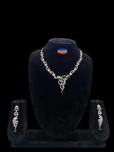 Collier Ethnique serti de Diamant Américain Solide Motif Chaîne à Maillons Ovale en Laiton Bijoux Pierre Naturelle Création pour Mariage - Product Image 3