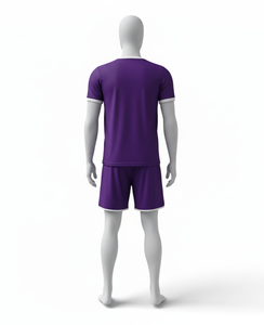 Ensemble de maillot de football personnalisé avec dégradé violet et or - Ensemble de maillot et short pour adulte, nom/nombre personnalisable, 100% polyester léger - Product Image 4