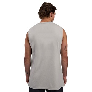 Camiseta sin Mangas de Algodón Elástico de Nuevo Diseño, 240 g/m², para Verano, Ropa Deportiva para Hombre, Camiseta de Yoga con Cuello Redondo - Product Image 5