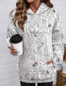 Sudadera con Capucha Personalizada para Mujer, Estilo Urbano, para Correr, Entrenar, Tejida, Absorbente de Sudor, con Cordón Ajustable en el Cuello, con Insignia Otoñal - Product Image 3