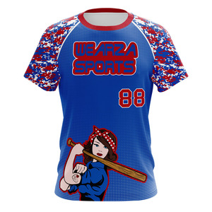 Venta al por mayor de ropa deportiva personalizada de alto rendimiento sublimado Softball Jerseys Athletic Fit cómodo Softball Jerseys - Product Image 5
