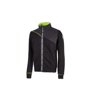 Sudadera de hombre con cremallera completa Uranus Black Carbon Hoodless, para hombre, de la serie de texto en stock - Product Image 1