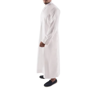 Thobes pour hommes de haute qualité avec poches latérales fabriquées sur mesure couleurs unies robe musulmane Thobes confortable respirant vêtements actifs - Product Image 2