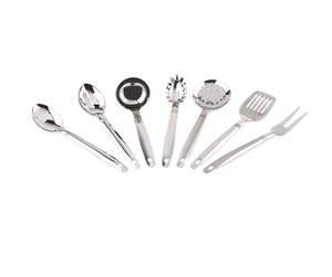 7-Piece Stainless Steel Cooking <b>Utensils</b> <b>Set</b> European <b>Kitchen</b> Tools Chef-Grade Tools for Home Restaurant <b>Kitchens</b> Metal Material - Product Image 3