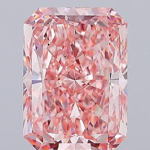 Diamante cultivado en laboratorio de corte radiante certificado por IGI de 5 quilates para la fabricación de joyería personalizada, color rosa intenso, diamante suelto, todos los tamaños disponibles. - Product Image 1