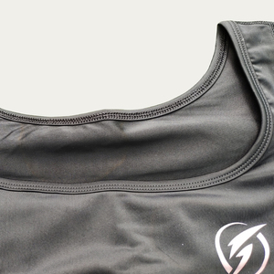 เสื้อครอปสำหรับเล่นโยคะของผู้หญิงแขนยาวผ้าเจอร์ซีย์แห้งเร็วผ้าสแปนเด็กซ์/ โพลีเอสเตอร์สำหรับฤดูร้อน2024 - Product Image 6