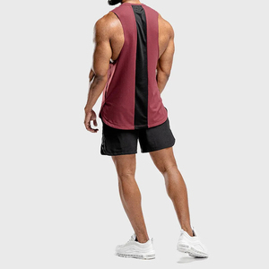 Custom Men's Plus Size Breathable Eco-Friendly Quick Dry Polyester/Cotton Gym Fitness Tank Top with Custom <b>Logo</b> - Product Image 2