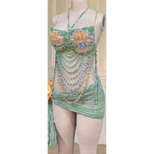 Alta demanda con precio razonable Traje de danza del vientre con cuentas de sujetador de gran tamaño con calidad de exportación - Product Image 2