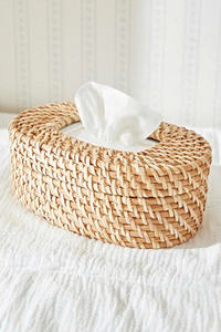 Soporte para toallitas de ratán para bebé, soporte para toallitas de ratán bicolor - Product Image 2