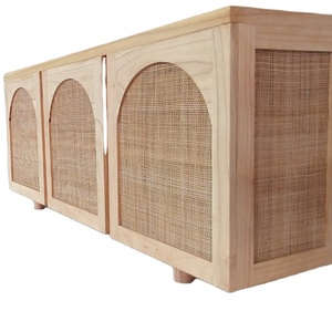 High Quality Hotel and Villa Cabinet TV Stand made from Wood and Rattan make your Hotel Room Luxury