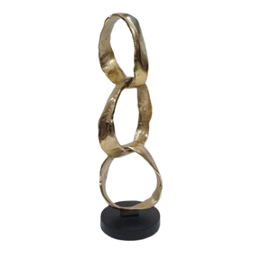 Or fini debout homme anneau circulaire table Sculpture pièces maîtresses maison ornement pour salon Table de chevet objet de bureau - Product Image 4