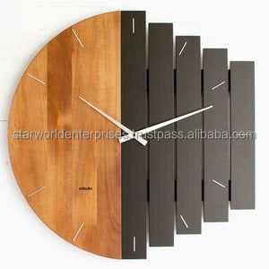 ไม้อะคาเซียคุณภาพของตกแต่งบ้านนาฬิกาแขวนไม้สําหรับห้องนั่งเล่นห้องนอนและตกแต่งสํานักงานจากอินเดีย - Product Image 4