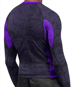 Wholesale Blank OEM <b>Printed</b> Compression Short Long Sleeve MMA Jiu Jitsu Custom Logo Rash Guards Bjj Rash Guard - Product Image 2
