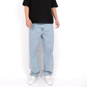 Jean en denim 100% coton respirant et confortable pour homme, taille moyenne, coupe droite, délavé, automne, meilleure vente - Product Image 1