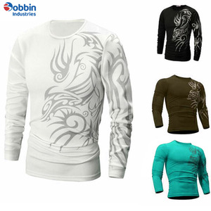 Vente à chaud de chemises en coton Slim Fit pour hommes, couleur unie imprimée vierge personnalisée, nouveauté de maillot respirant, toutes les tailles disponibles - Product Image 5