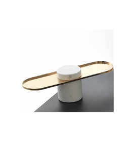 Meilleure vente plateau de présentation de fruits moderne forme ovale fruits secs servant décoration de table plateaux décoratifs en métal avec logo personnalisé - Product Image 2