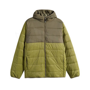 Veste d'hiver pour homme en coton/polyester imperméable coupe-vent respirante à fermeture éclair avec capuche à manches longues écologique - Product Image 1