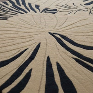 Alfombra de Lana Hecha a Mano con Forma de Hoja Irregular de Lujo Personalizada para Decoración de Sala de Estar Moderna, Respaldo de Látex, Regalo de Año Nuevo - Product Image 2