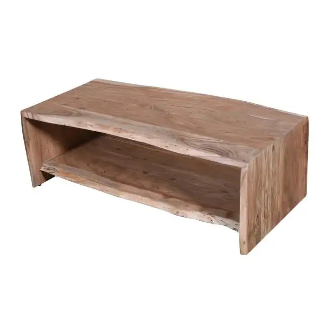 Table basse en bois Cube ouvert 1 étagère table de salon marron naturel produit en vrac fait main personnalisé