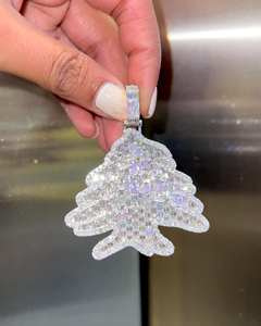 2,00 Ct Real Moissanite Colgante personalizado para hombre 14K Plata chapada en oro blanco - Product Image 1