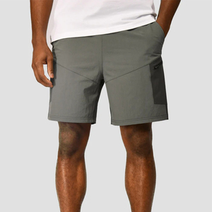 Logo personnalisé OEM ODM d'usine Poches à fermeture éclair Spandex en polyester Panneau de sentier junior Shorts pour hommes Vente en gros - Product Image 2