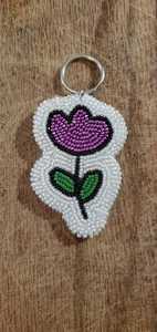 Porte-clés en fil et perle multicolore - Product Image 3