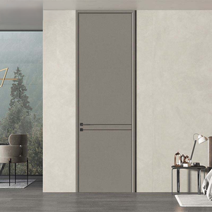 Portes CAESAR DOOR sur mesure, modernes, pour chambre, salle à manger, villa, intérieur, en bois MDF, film PVC, finition imperméable, placage naturel, nouvelles constructions - Product Image 2