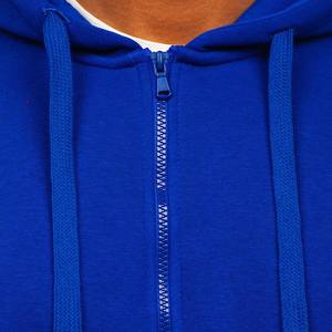 Sudadera con Capucha Azul Rey para Hombre, Sudadera de Algodón Regular con Forro Cálido y Estampado - Product Image 6