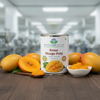 Premium kwaliteit natuurlijke Kesar mango pulp, verfrissend zoet, 100% puur, geconserveerd, 18 Brix, voedselkwaliteit, bulk, suikervrij, export