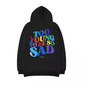 Sudaderas con capucha de peso pesado de 500gsm de alta calidad para hombres con logotipo personalizado 100% algodón mezclado liso teñido para la temporada de invierno - Product Image 5