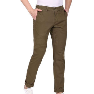 Pantalon en toile décontracté coupe droite oversize, taille mi-haute, léger, en coton, confortable, respirant et coupe-vent - Product Image 2