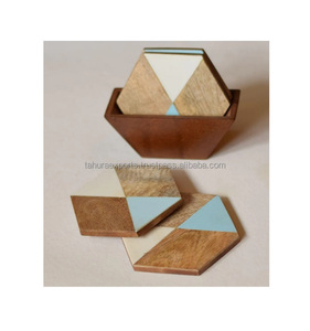 Sous-verre à thé et à café pour boire des tapis et des tampons sous-verre en bois maison vaisselle pour hôtel Restaurant vente chaude à la main - Product Image 4