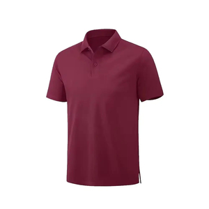 Polo en coton 100% personnalisé avec impression et broderie, logo OEM, uni, violet, pour hommes, anti-plis, anti-rétrécissement - Product Image 6