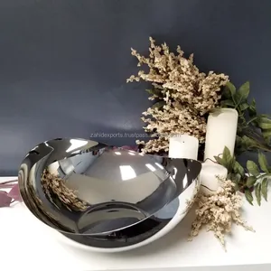 ชามขัดเงาสุดหรู งานฝีมือระดับพรีเมียม ของตกแต่งบ้านสำหรับการตกแต่งภายในที่มีสไตล์  งานแกะสลักด้วยมือบนเหล็กชุบสี ปลอดภัยจาก zahid - Product Image 2