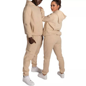 Conjuntos de Sudadera con Capucha y Pantalones Deportivos Unisex de Manga Larga, 100% Algodón, para Hombre y Mujer, Color Sólido, Ecológicos, Transpirables, con Tecnología de Secado Rápido en Cuatro Direcciones - Product Image 2